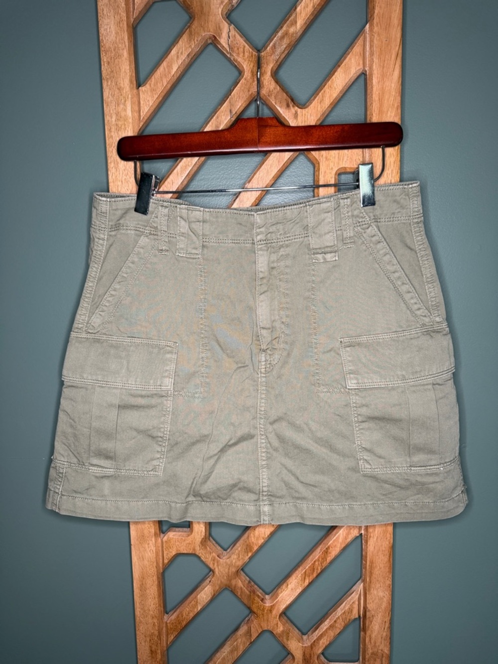 American Eagle Outfitters Khaki Cargo Mini Skirt